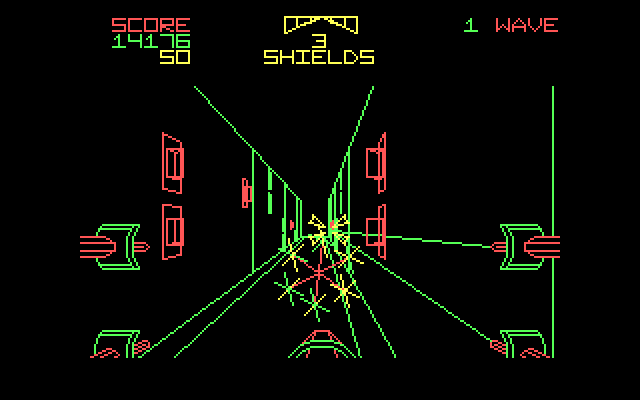 Star Wars IBM PC/Compatibles Screenshot: Beginning an attack on the death star...