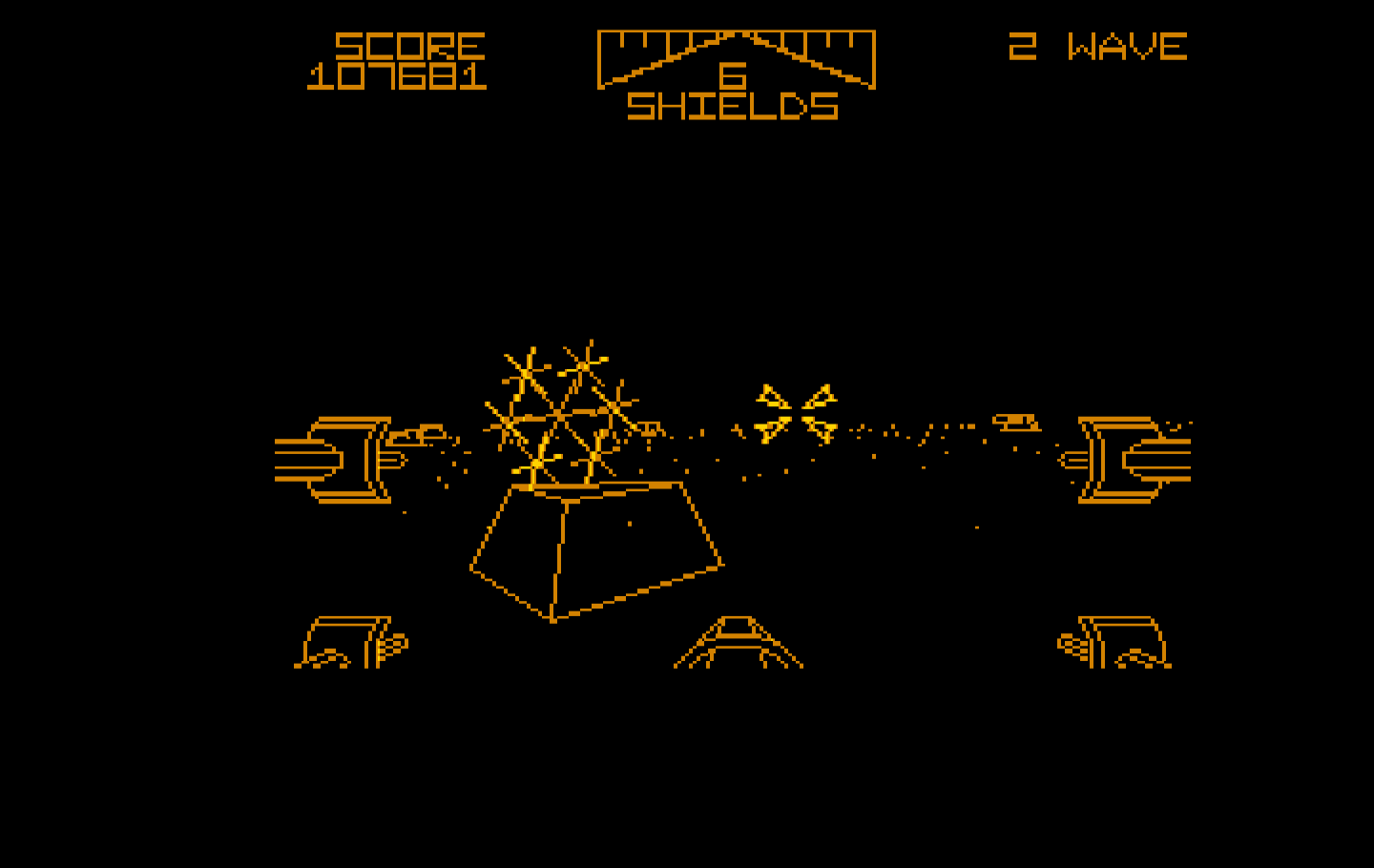 Star Wars IBM PC/Compatibles Screenshot: Beginning an attack on the death star...