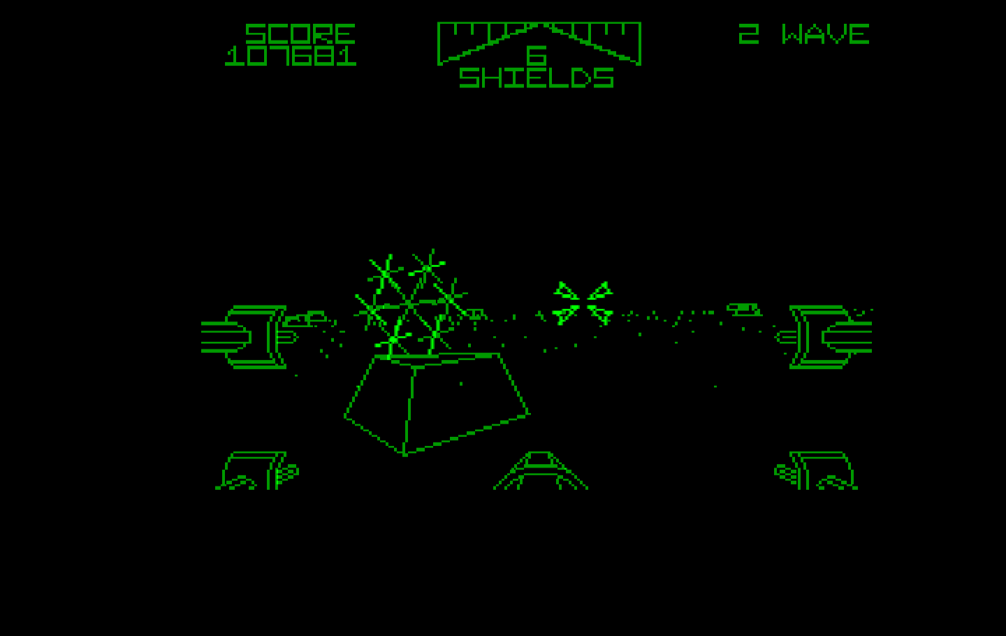 Star Wars IBM PC/Compatibles Screenshot: Beginning an attack on the death star...