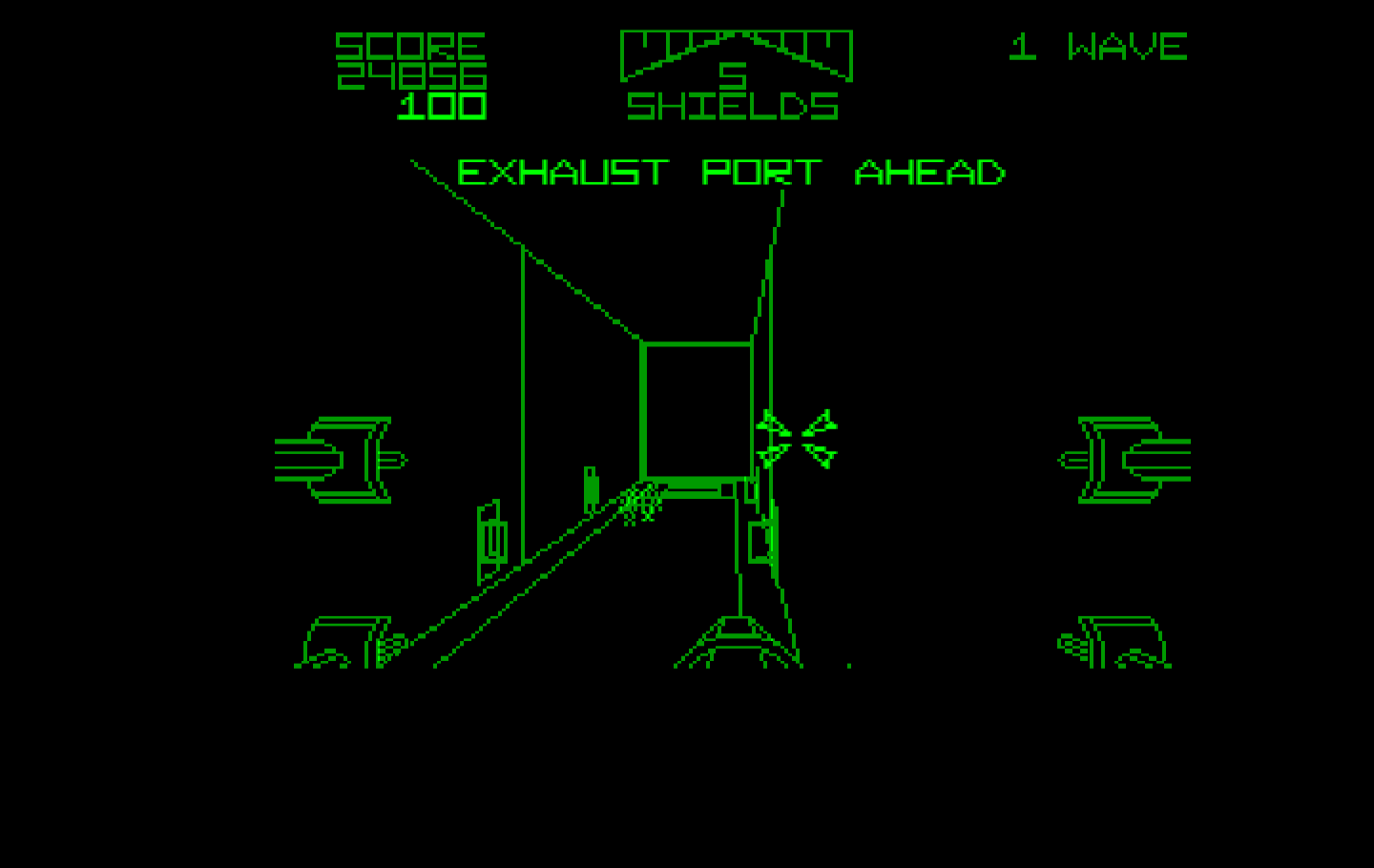 Star Wars IBM PC/Compatibles Screenshot: The exhaust port is ahead!