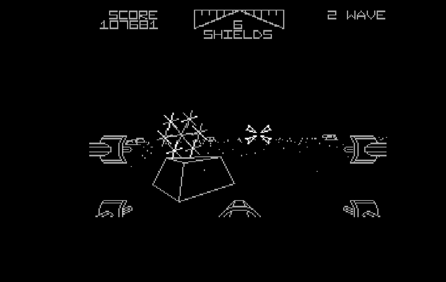 Star Wars IBM PC/Compatibles Screenshot: Beginning an attack on the death star...