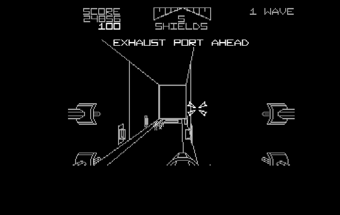 Star Wars IBM PC/Compatibles Screenshot: The exhaust port is ahead!