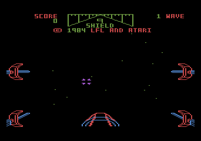 Star Wars Atari 5200 Screenshot: Starting screen / game copyright.