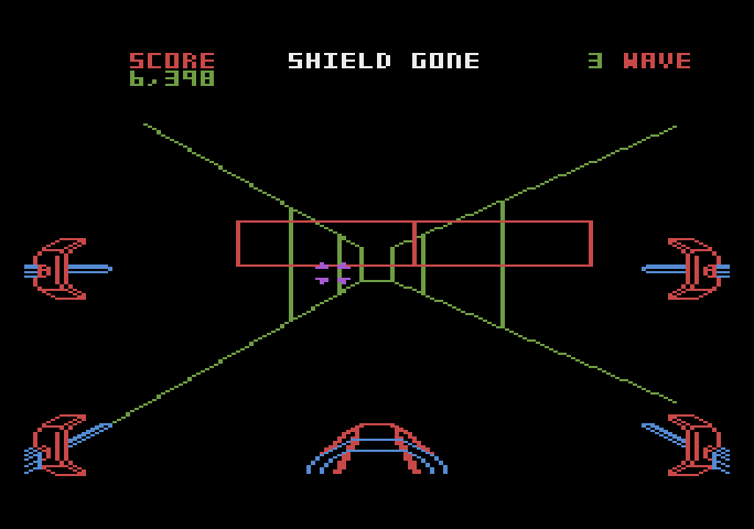 Star Wars Atari 5200 Screenshot: My shield is gone!