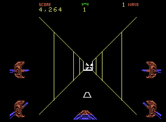 Star Wars ColecoVision Screenshot: Shoot he exhaust port!