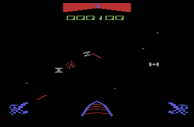 Star Wars Atari 2600 Screenshot: Blasting opponents...
