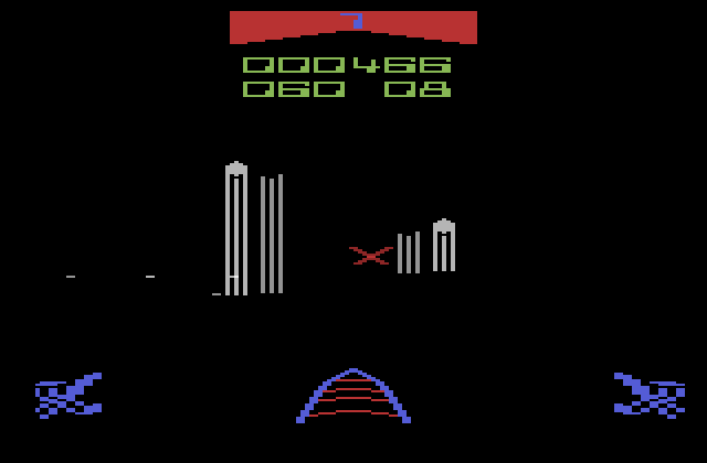 Star Wars Atari 2600 Screenshot: Shoot as many targets as you can!