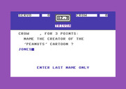 Entertainment Trivia for Commodore 64 - Typing a response...I think this is wrong!
