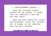 Entertainment Trivia for Commodore 64 - Instructions, part 3...