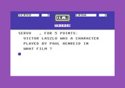 Entertainment Trivia for Commodore 64 - And the answer is...hurry, only 18 seconds left!