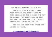Entertainment Trivia for Commodore 64 - Instructions, part 2...