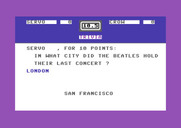 Entertainment Trivia for Commodore 64 - Wrong answer, so the program provides the correct one...