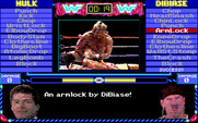 MicroLeague Wrestling for IBM PC/Compatibles - Caught in an armlock.