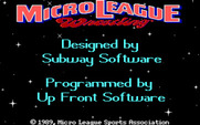 MicroLeague Wrestling for IBM PC/Compatibles - Developer logos.