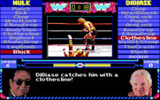 MicroLeague Wrestling for IBM PC/Compatibles - Catching your opponent with a clothesline!