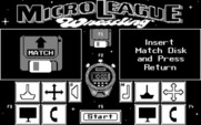 MicroLeague Wrestling for IBM PC/Compatibles - The main menu.