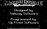MicroLeague Wrestling for IBM PC/Compatibles - Developer logos.