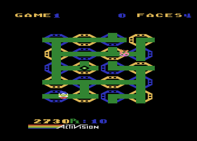 Zenji Atari 5200 Screenshot: This maze is complete!