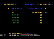 Zenji for Atari 5200 - Game over; here's the high score screen...