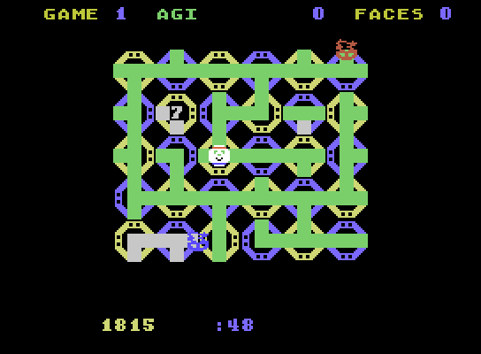 Zenji ColecoVision Screenshot: If you can reach the numbers before they reach 0 bonus points are awarded.