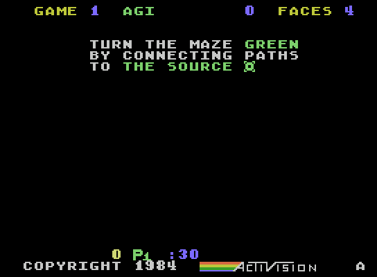 Zenji ColecoVision Screenshot: Part of the game instructions.