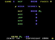 Zenji for ColecoVision - Game over and a new high score.