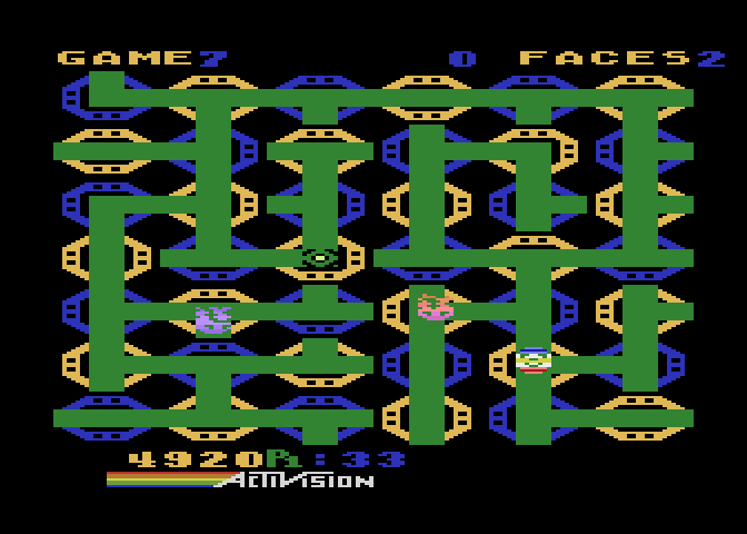 Zenji Atari 8-bit Screenshot: Level complete.