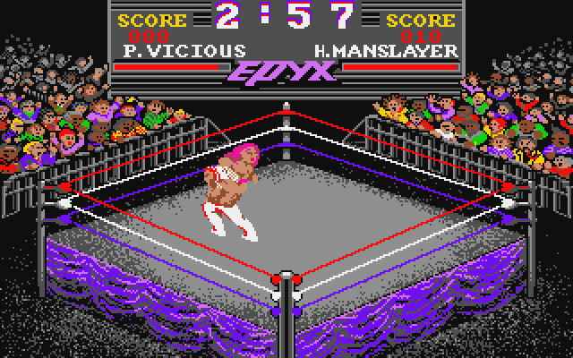 Championship Wrestling Atari ST Screenshot: Fight in progress...