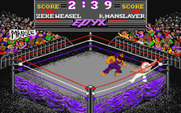 Championship Wrestling for Atari ST - Attacking my opponent...