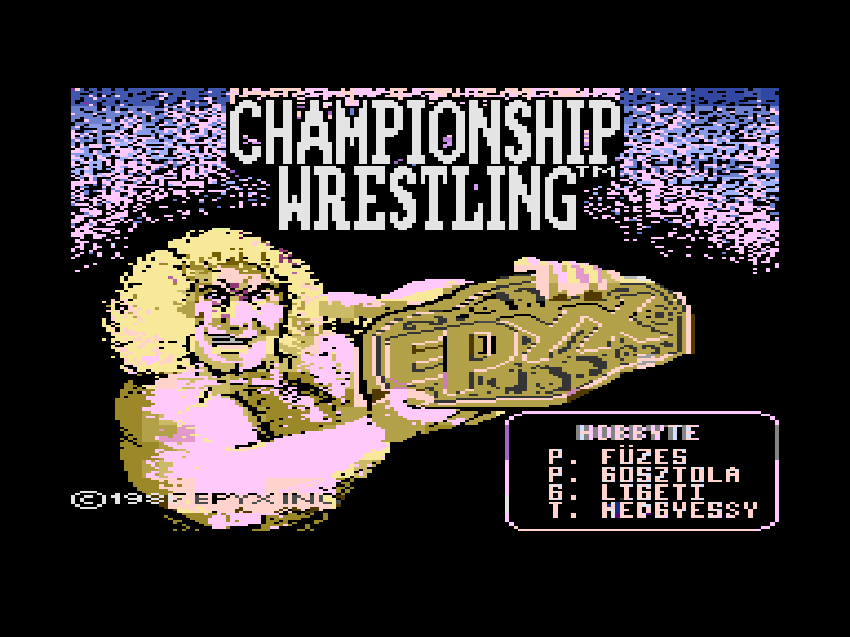 Championship Wrestling Commodore 16 & Plus/4 Screenshot: Title screen.
