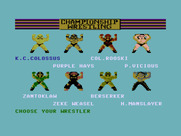 Championship Wrestling for Commodore 16 & Plus/4 - Choose a fighter...