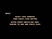 Championship Wrestling for Commodore 16 & Plus/4 - A few notes while loading...