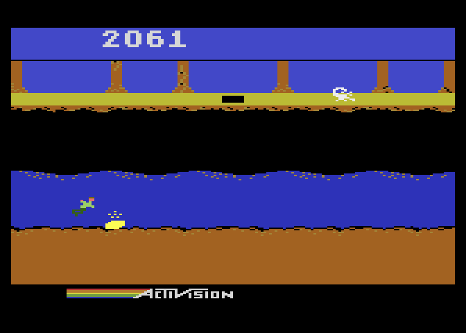 Pitfall II: Lost Caverns Atari 5200 Screenshot: I found some gold!