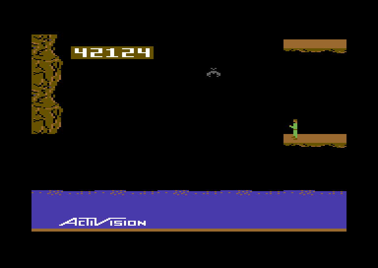 Pitfall II: Lost Caverns Commodore 64 Screenshot: Hmm, where do I go from here?