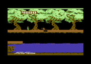 Pitfall II: Lost Caverns for Commodore 64 - Jump over the gap in the platform, or fall through it to head down a level...