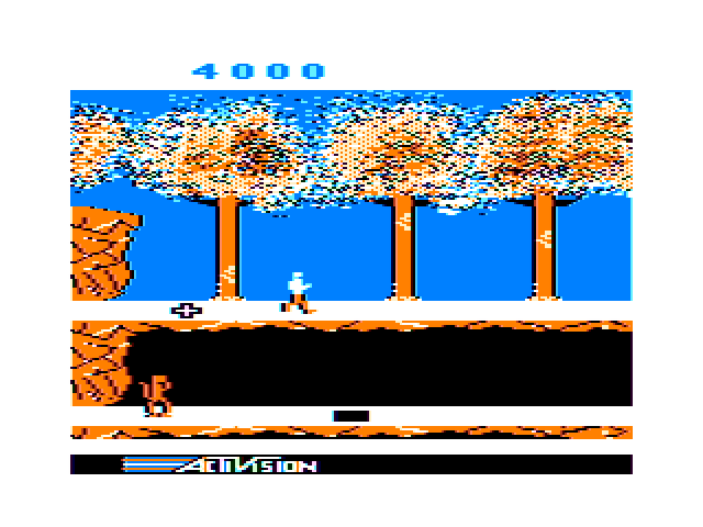 Pitfall II: Lost Caverns TRS-80 Color Computer Screenshot: Game start.
