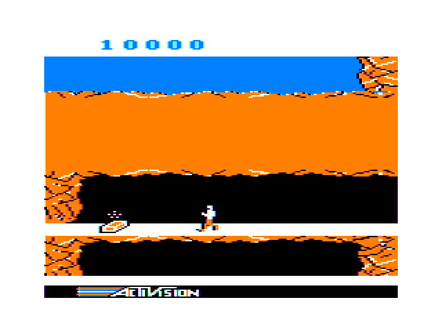 Pitfall II: Lost Caverns TRS-80 Color Computer Screenshot: Another treasure at this dead end!