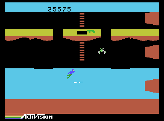 Pitfall II: Lost Caverns ColecoVision Screenshot: I reached the bottom of the caverns...