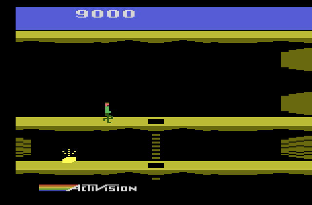 Pitfall II: Lost Caverns Atari 2600 Screenshot: Some more gold!