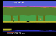 Pitfall II: Lost Caverns for Atari 2600 - You can try to jump over that gap, or just fall into the water...