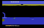 Pitfall II: Lost Caverns for Atari 2600 - Swimming over a waterfall; I now can't go back the way I came from...