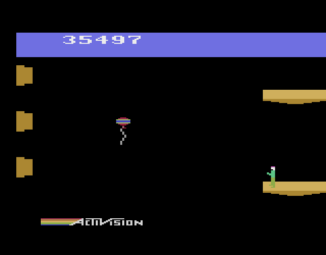 Pitfall II: Lost Caverns Atari 2600 Screenshot: A balloon! This will be handy...