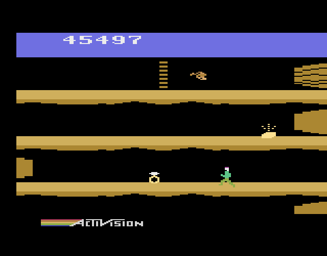 Pitfall II: Lost Caverns Atari 2600 Screenshot: A diamond ring? That will be worth a lot of points!