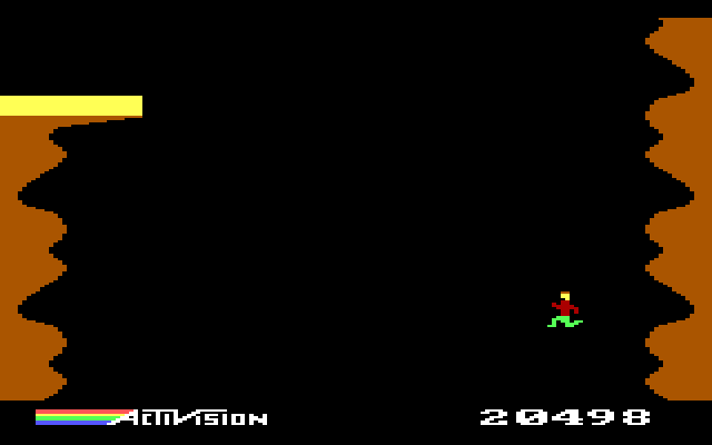 Pitfall II: Lost Caverns IBM PC/Compatibles Screenshot: Falling...