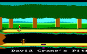 Pitfall II: Lost Caverns for IBM PC/Compatibles - The game title scrolls along the bottom of the screen.