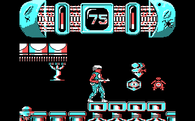 Trantor: The Last Stormtrooper IBM PC/Compatibles Screenshot: Here come some dangerous enemies...