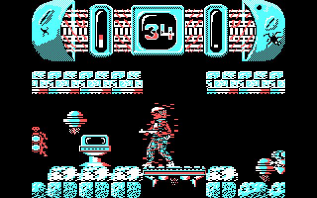 Trantor: The Last Stormtrooper IBM PC/Compatibles Screenshot: This force field temporarily protects you from attacks.