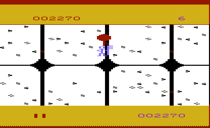 Tooth Invaders Commodore VIC-20 Screenshot: Lost a life...