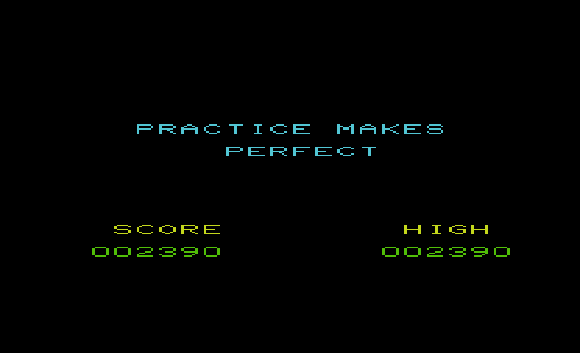 Tooth Invaders Commodore VIC-20 Screenshot: Game over.