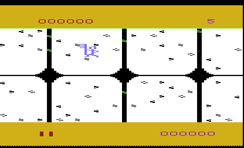 Tooth Invaders Commodore VIC-20 Screenshot: Game start.